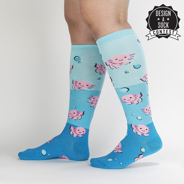 Dancing Axolotl Knee High Socks Socks Sock It to Me  Paper Skyscraper Gift Shop Charlotte