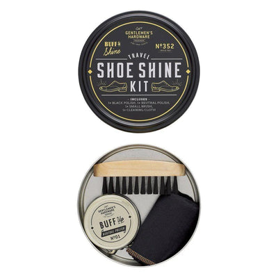 Travel Shoe Shine Tin Kit  Gentlemen's Hardware  Paper Skyscraper Gift Shop Charlotte