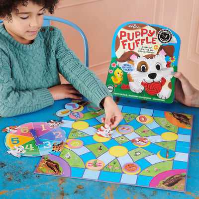 Puppy Fuffle Shaped Board Game Kids Games Eeboo  Paper Skyscraper Gift Shop Charlotte