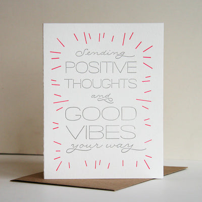 Good Vibes Card Cards Steel Petal Press  Paper Skyscraper Gift Shop Charlotte