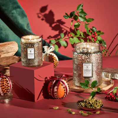 Gilt Pomander & Hinoki | Large Jar Candle Candles Voluspa  Paper Skyscraper Gift Shop Charlotte