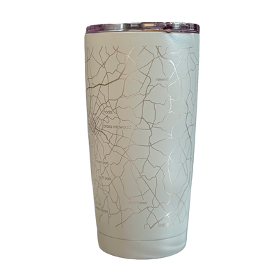 Charlotte NC Map 20 oz Insulated Pint Tumbler Dockside Gray Glasswear Well Told  Paper Skyscraper Gift Shop Charlotte