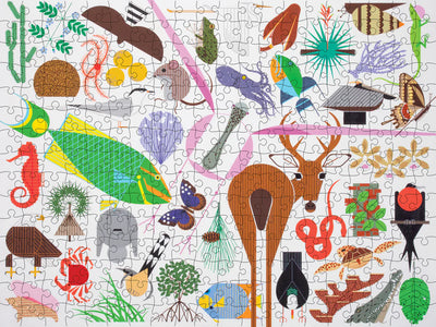 500 Piece Jigsaw Puzzle | Charley Harper: Wildlife Wonders Puzzles Pomegranate  Paper Skyscraper Gift Shop Charlotte