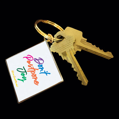 keychain - don't postpone joy Cards Quotable Cards  Paper Skyscraper Gift Shop Charlotte