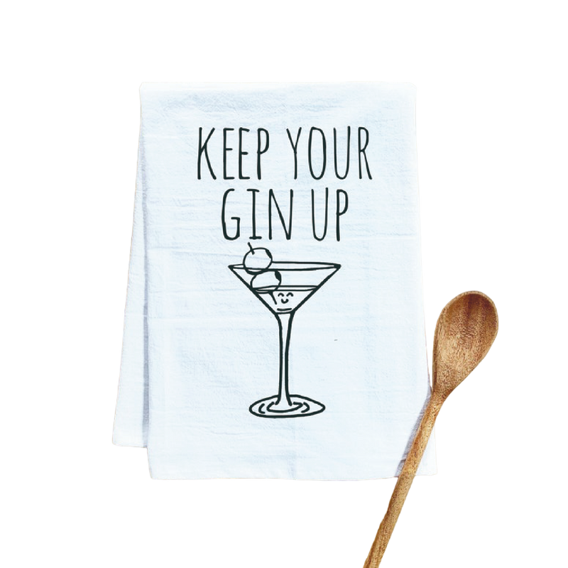 Dish Towel | Keep Your Gin Up Dish Towels Moonlight Makers  Paper Skyscraper Gift Shop Charlotte