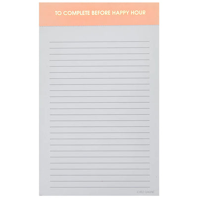 To Complete Before Happy Hour Notepad Notepads Chez Gagné  Paper Skyscraper Gift Shop Charlotte