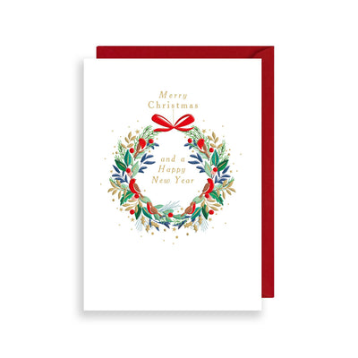 Christmas Wreath Greeting Card Cards Notes & Queries  Paper Skyscraper Gift Shop Charlotte