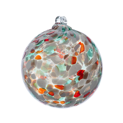 Holdiay Calico Orbs | Christmas | 6" Home Decor Kitras Art Glass, Inc.  Paper Skyscraper Gift Shop Charlotte