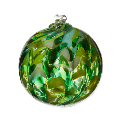 Whimsy Orbs | Meadow Green 5" Home Decor Kitras Art Glass, Inc.  Paper Skyscraper Gift Shop Charlotte