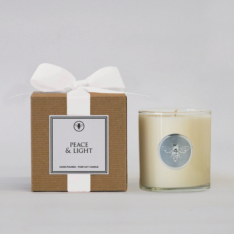 Peace & Light Soy Candle Candles Ella B Paper Skyscraper Gift Shop Charlotte