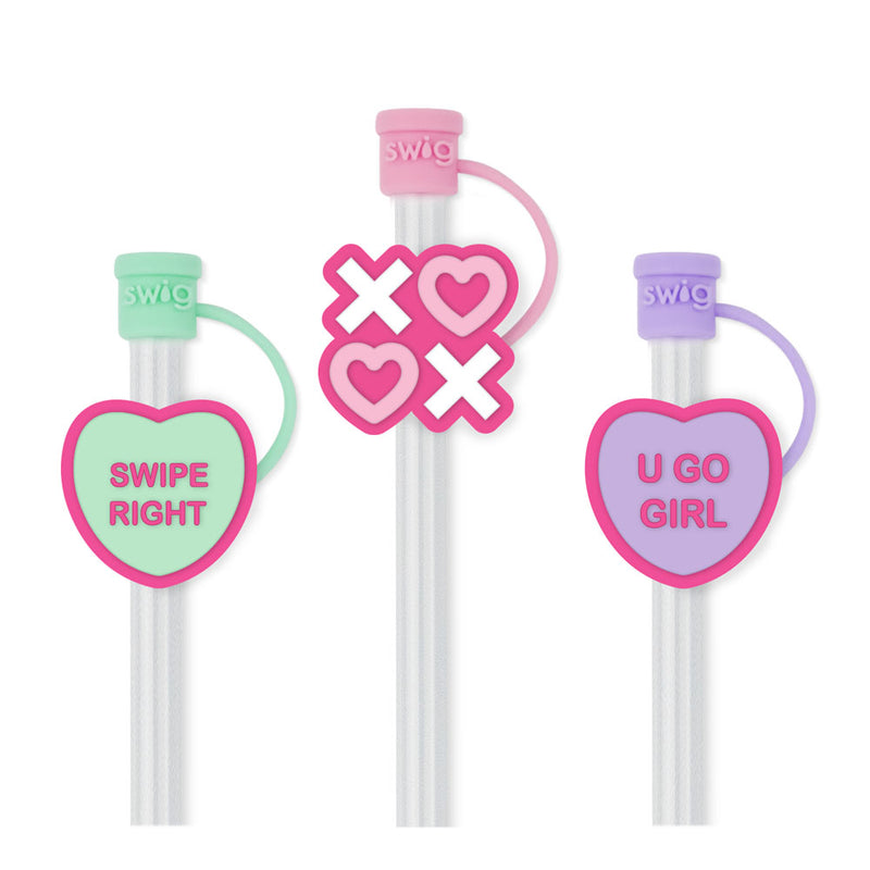 Be Mine Straw Topper Set Drinkware Swig  Paper Skyscraper Gift Shop Charlotte