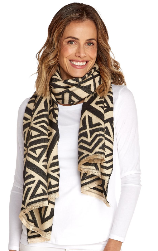 Double Sided Scarf |Graphic Triangles Apparel & Accessories - Gloves & Scarves Two&