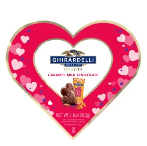 Ghirardelli Caramel Milk Chocolate Hearts 3.1oz Gift Box Food - Chocolates & Candy Nassau Candy Paper Skyscraper Gift Shop Charlotte