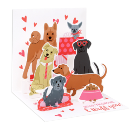 I Wuff You Pop-Up Card | Valentine's Day Cards UWP Luxe Paper Skyscraper Gift Shop Charlotte