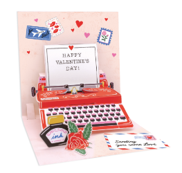 Just My Type Pop-Up Card | Valentine's Day Cards UWP Luxe Paper Skyscraper Gift Shop Charlotte