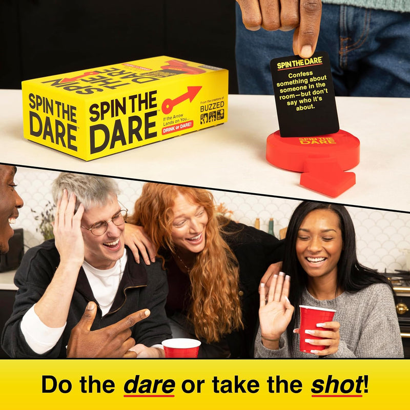 Spin the Dare - Dare or Drink Drinking Game Adult Games Relatable Games  Paper Skyscraper Gift Shop Charlotte