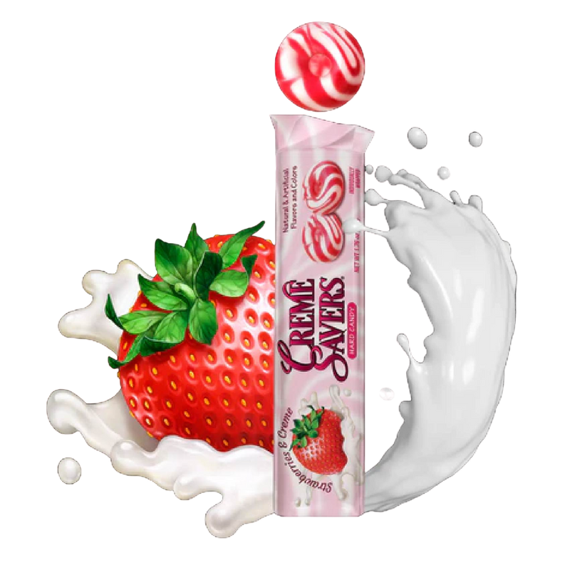 Strawberry & Creme Saver Rolls Food Grandpa Joe&