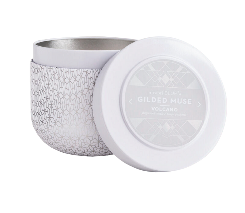 Volcano 12.5oz Gilded Tin Holiday DPM Fragrance  Paper Skyscraper Gift Shop Charlotte