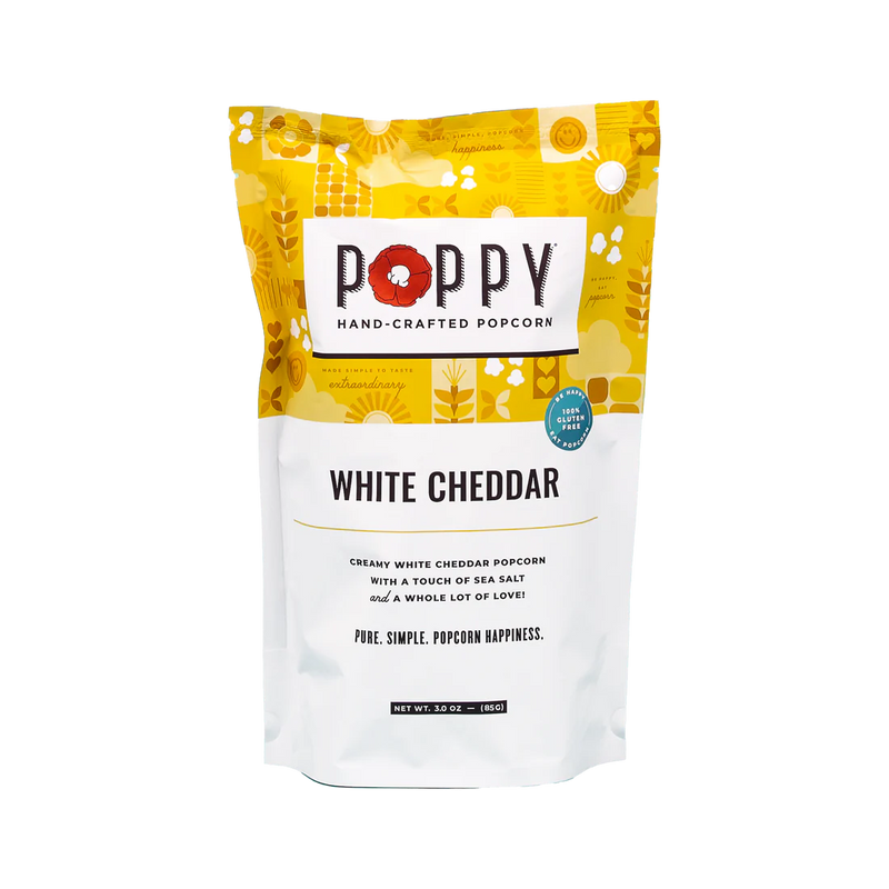 White Cheddar Popcorn food Poppy Handcrafted Popcorn  Paper Skyscraper Gift Shop Charlotte