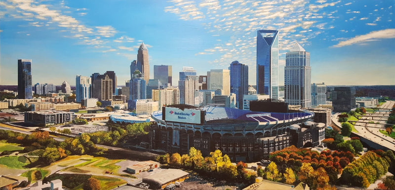 A - Carolina Blue Skyline 2019 Print prints David French  Paper Skyscraper Gift Shop Charlotte