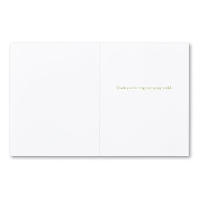 "A kind word is like a spring day" | thank you card Cards Positively Green  Paper Skyscraper Gift Shop Charlotte