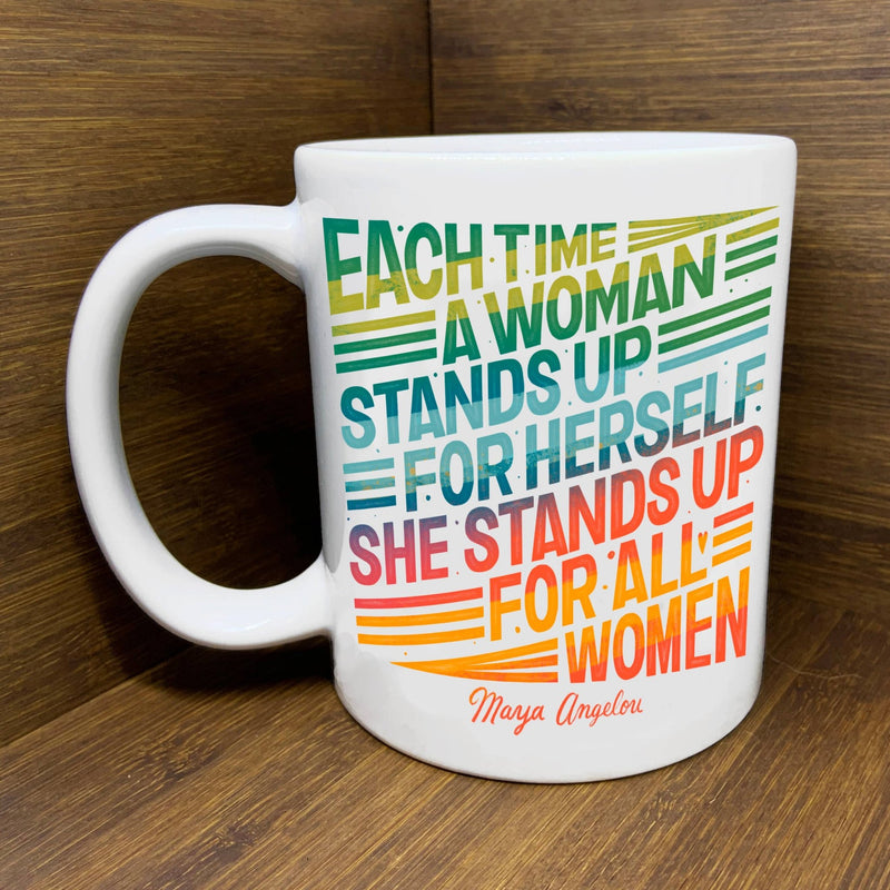 A Woman Stands Up Mug Mugs Citizen Ruth  Paper Skyscraper Gift Shop Charlotte