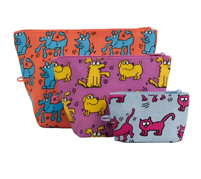 Go Pouch Set | Keith Haring Pets  Baggu  Paper Skyscraper Gift Shop Charlotte