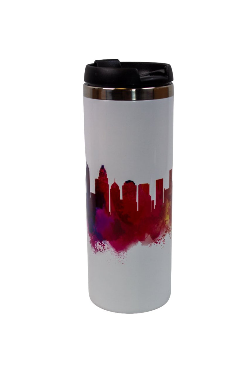 Abstract Insulated Travel Mug Charlotte Mugs Lantern Press  Paper Skyscraper Gift Shop Charlotte