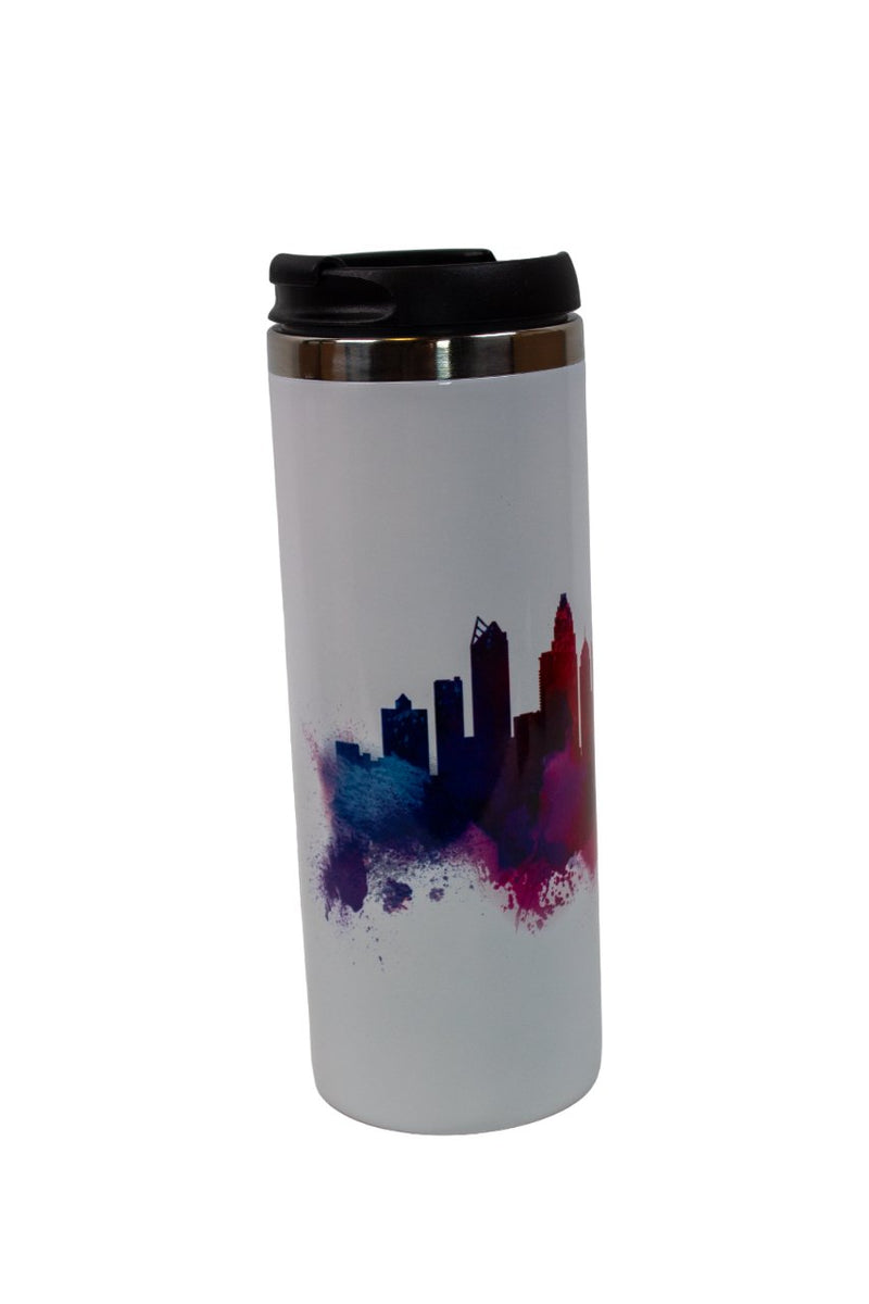 Abstract Insulated Travel Mug Charlotte Mugs Lantern Press  Paper Skyscraper Gift Shop Charlotte