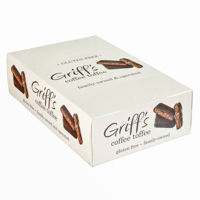 Griff's Coffee Toffee - 1oz Dark Chocolate Toffee Chapel Hill Toffee Paper Skyscraper Gift Shop Charlotte