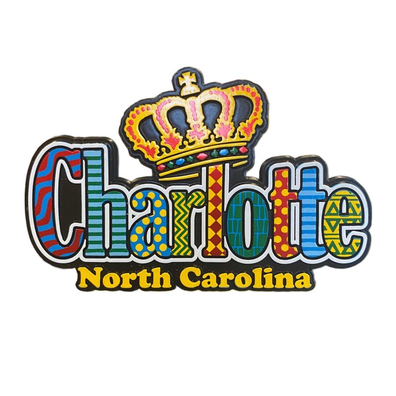 Acrylic Die Cut Magnet Charlotte Crown Colorful Magnets My City Souvenirs  Paper Skyscraper Gift Shop Charlotte