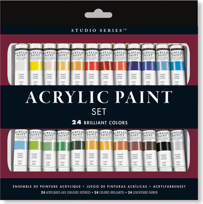 Acrylic Paint Set I 24 Colors Art Supplies Peter Pauper Press, Inc.  Paper Skyscraper Gift Shop Charlotte