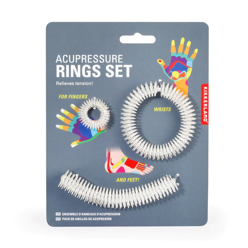 Acupressure Rings Set Wellness Kikkerland  Paper Skyscraper Gift Shop Charlotte