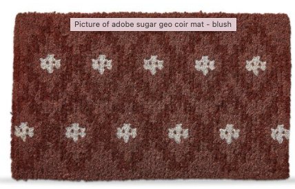 ADOBE SUGAR GEO COIR MAT Doormats Trade Associates Group  Paper Skyscraper Gift Shop Charlotte