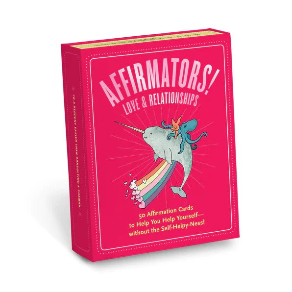 Affirmators! Love & Relationships: 50 Affirmation Cards to Help You Help Yourself--without the Self-Helpy Ness!  Knock Knock  Paper Skyscraper Gift Shop Charlotte