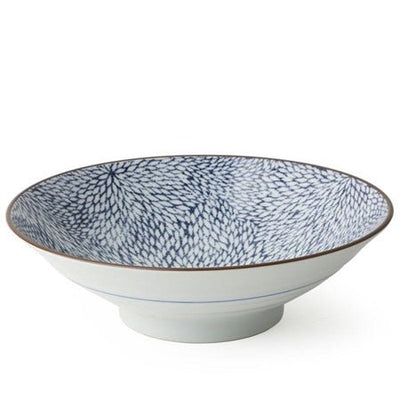 Aizome Mum Serving Bowl I 9.75" Bowls Miya Company  Paper Skyscraper Gift Shop Charlotte