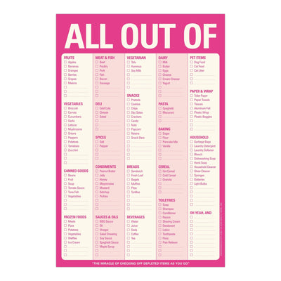 All Out Of Pad Pink Notepads Knock Knock  Paper Skyscraper Gift Shop Charlotte