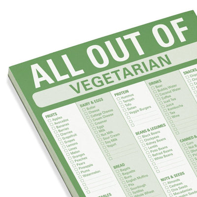 All Out Of Pad With Magnet | Vegetarian Notepads Knock Knock  Paper Skyscraper Gift Shop Charlotte