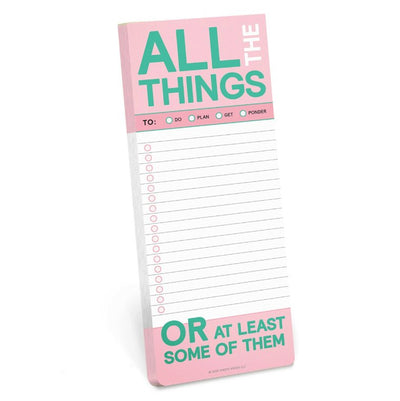 All The Things Make-A-List Pad Notepads Knock Knock  Paper Skyscraper Gift Shop Charlotte