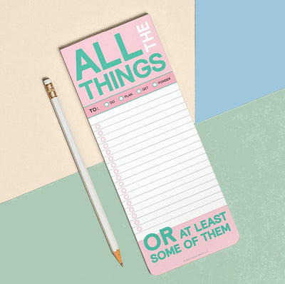 All The Things Make-A-List Pad Notepads Knock Knock  Paper Skyscraper Gift Shop Charlotte