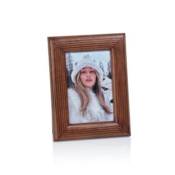 Alpenlog Leather Photo Frame,Tobacco | 4" x 6" Photo Frames Zodax  Paper Skyscraper Gift Shop Charlotte