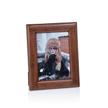 Alpenlog Leather Photo Frame,Tobacco | 5" x 7" Photo Frames Zodax  Paper Skyscraper Gift Shop Charlotte