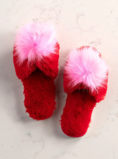 Amor Slippers | Red | S/M  Shiraleah  Paper Skyscraper Gift Shop Charlotte