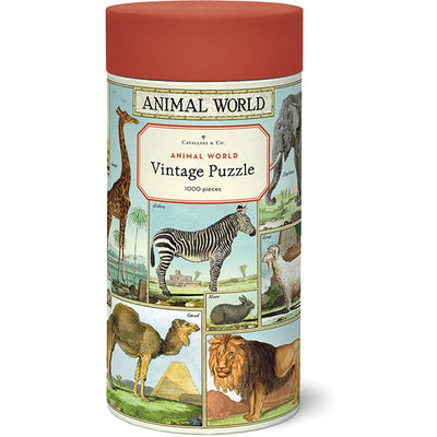 Animal World 1,000 Piece Puzzle Puzzles Cavallini Papers & Co., Inc.  Paper Skyscraper Gift Shop Charlotte