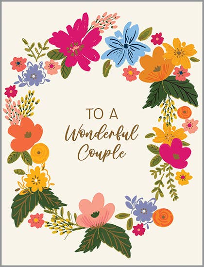 Anniversary card - Flower Wreath Cards Gina B Designs  Paper Skyscraper Gift Shop Charlotte