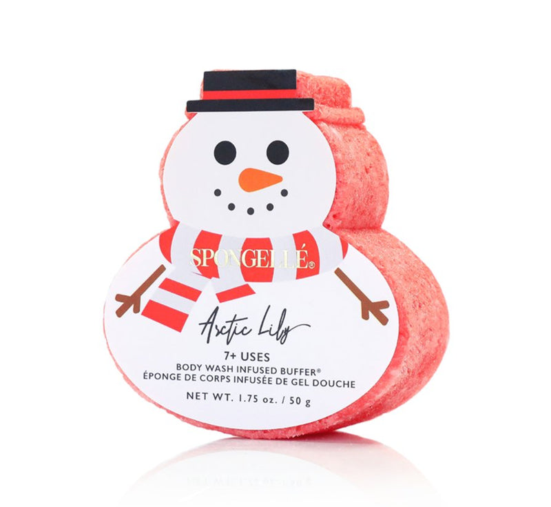 Arctic Lily Snowman Holiday Buffer - Christmas Stocking Gift  Spongellé  Paper Skyscraper Gift Shop Charlotte