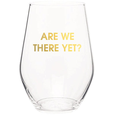 Are We There Yet - Gold Foil Wine Glass Cards Chez Gagné  Paper Skyscraper Gift Shop Charlotte