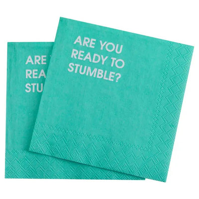 Are you Ready to Stumble - Paper Napkins Cards Chez Gagné  Paper Skyscraper Gift Shop Charlotte