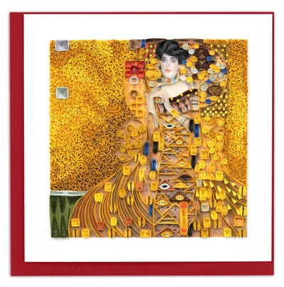 Artist Series - Quilled Lady in Gold, Klimt Greeting Card Cards Quilling Card  Paper Skyscraper Gift Shop Charlotte