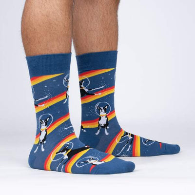 Astro Puppy | Men's Crew Socks Socks Sock It to Me  Paper Skyscraper Gift Shop Charlotte